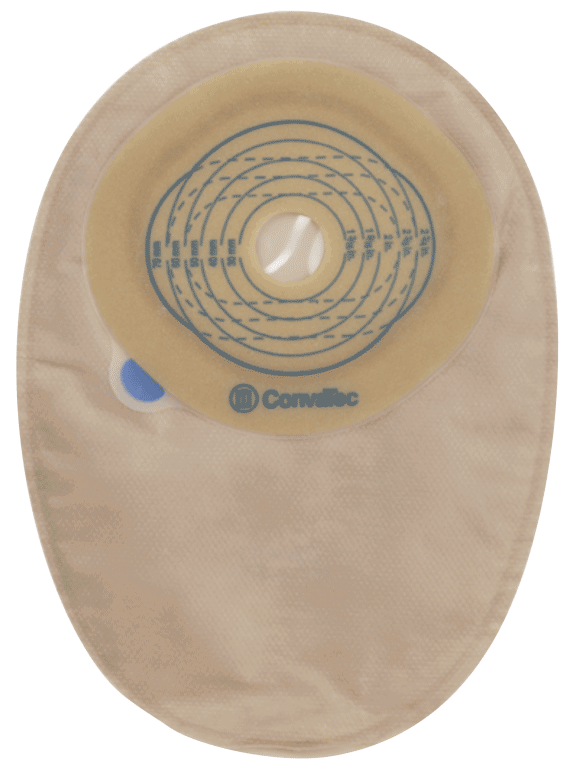 Esteem + One-Piece Cut-to-Fit Closed-End Pouch, Modified Stomahesive, Filter, Opaque, 2 2/5" by 2 3/4" - Homeline Medical