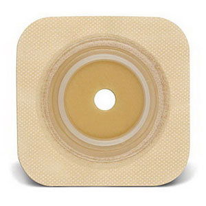 Sur-Fit Natura Durahesive Cut-to-Fit Skin Barrier 4" x 4" without Tape, 1-1/4" Flange - Homeline Medical