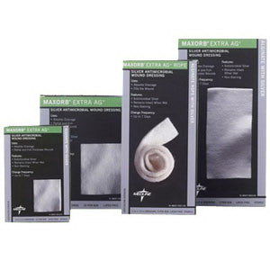 Maxorb Extra Ag Silver Alginate Sheet Dressing 4" x 4-3/4" Square - Homeline Medical