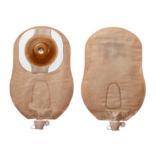 Premier Convex Flextend Urostomy Pouch With Belt Tabs 1-3/8" (35mm) Pre-Cut With Tape, Beige - Homeline Medical