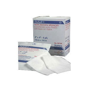 Dusoft Non-Sterile Non-Woven Sponge 3" x 3", 4-Ply - Homeline Medical