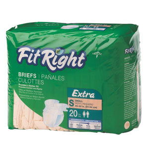 FitRight Extra Cloth-Like Brief, Small 20"-33" - Homeline Medical