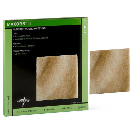 Maxorb II Alginate Wound Dressing, 6" x 6" - Homeline Medical