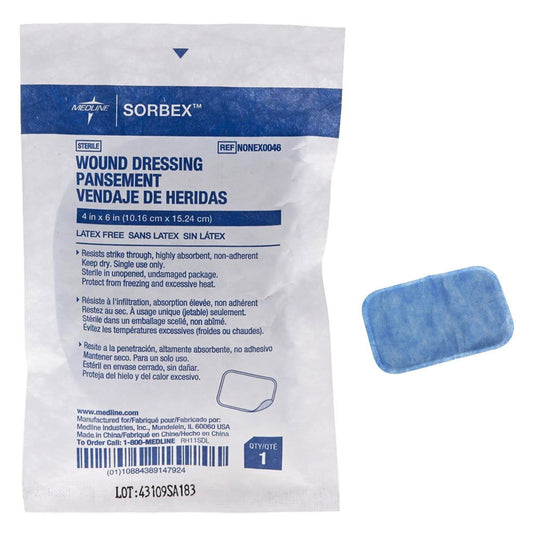 SORBEX Sterile Absorbent Dressings, 4" x 6" - Homeline Medical