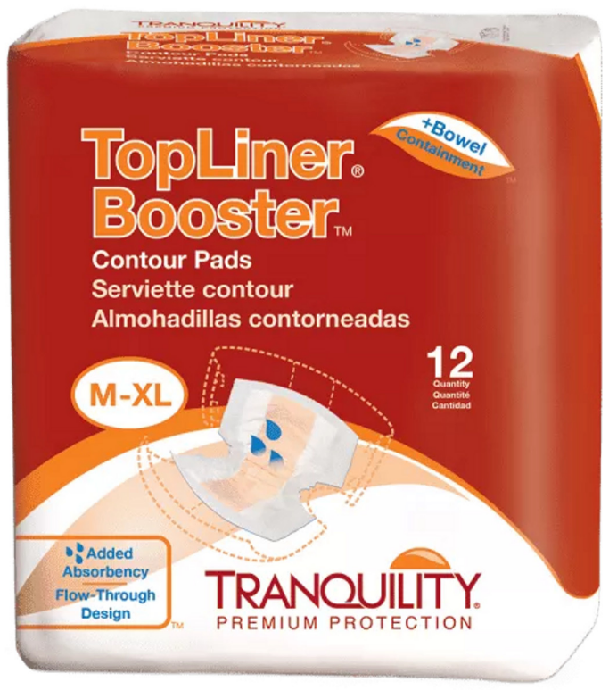 Tranquility Topliner Booster Contour 14" x 32" 27.5 oz Fluid Capacity - Homeline Medical