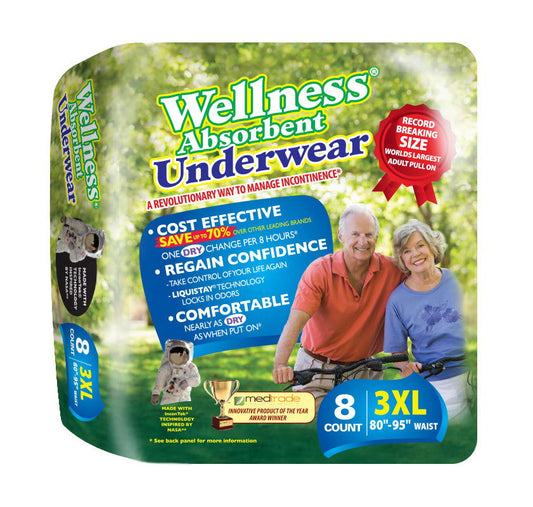 Wellness Absorbent Underwear 3X-Large 80" - 95" - Homeline Medical